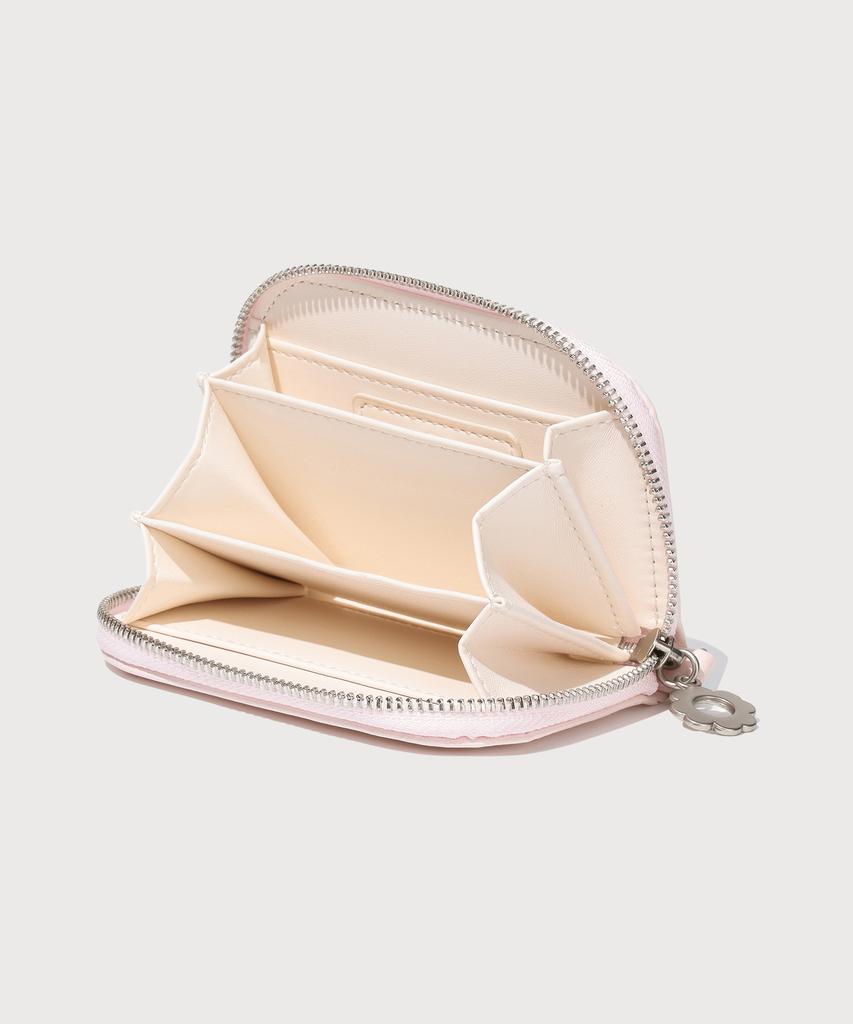 Covernat Woman Clover Heart Classic Keyring Card Wallet Pink