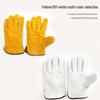 High-Temperature Resistant Cowhide Welding Gloves - Soft, Wear-Resistant, and Anti-Scald Protection for Welders.
