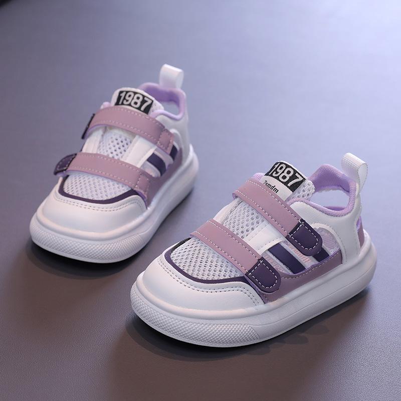 

Детские сандалии, сетчатые кроссовки для маленьких мальчиков и девочек, нескользящая детская обувь с мягкой подошвой, летняя дышащая обувь для маленьких девочек и мальчиков, сандалии 27 фиолетовый