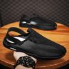 2026 Men's Summer Sandals Comfortable Outdoor Breathable Casual Shoes Beach Shoes Flat Business Soft Mesh Leather Sandals Male
