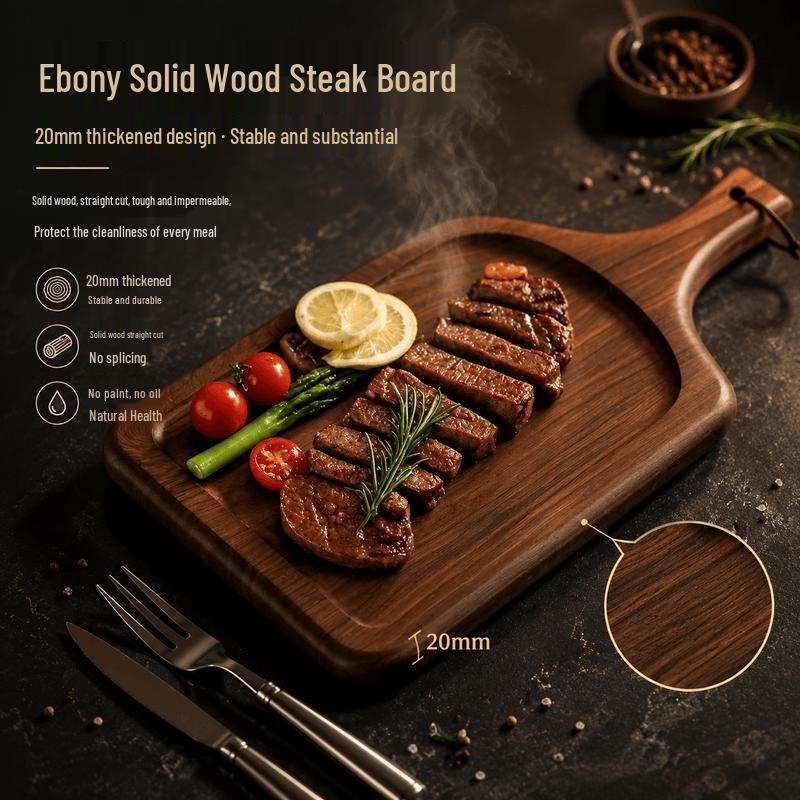 Wooden Steak & Pizza Plate