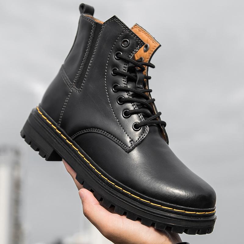 Men's New Leather Outdoor Sports Shoes Casual Shoes Business Leather Board Shoes Boots