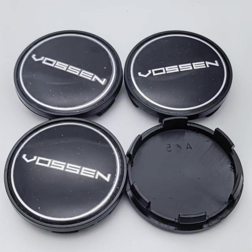 4 Stück 65MM Clips 59MM Vossen Logo Emblem Auto Radnabendeckel Räder Nabenkappe Felge Radkappen Staubschutz Ersatz Auto Zubehör