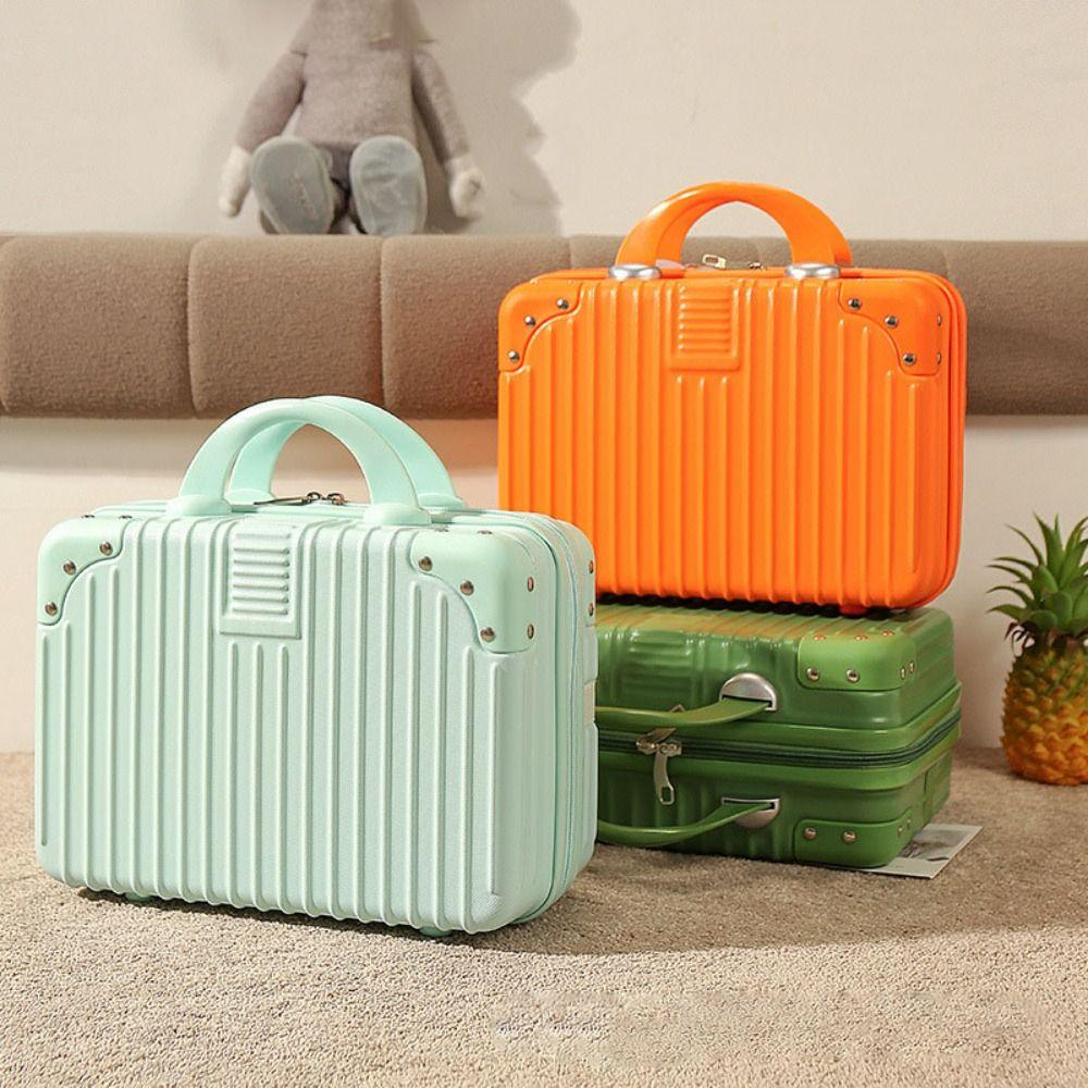 14 Zoll Mini Reisekoffer Kosmetikbox Handgepäck Organizer Make-up-Koffer Kleine Passwortbox Boarding Case für Frauen Mädchen