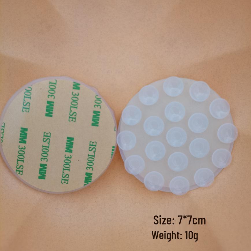 19-Hole Silicone Suction Cup Phone Holder & Power Bank Adhesive Sticker