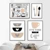 Coffee Cup Tableware Poster Wall Art Canvas Painting Kitchen Utensils Picture Printing Restaurant Cafe Room Home Decoration