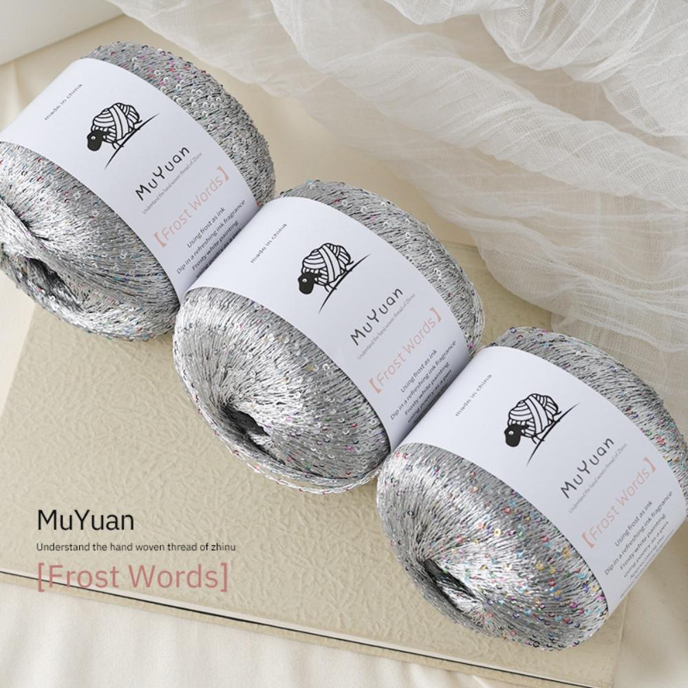 Dense Sequin Crochet Thread Nylon Crochet Supplies Handmade DIY Woven Thread Handmade Projects