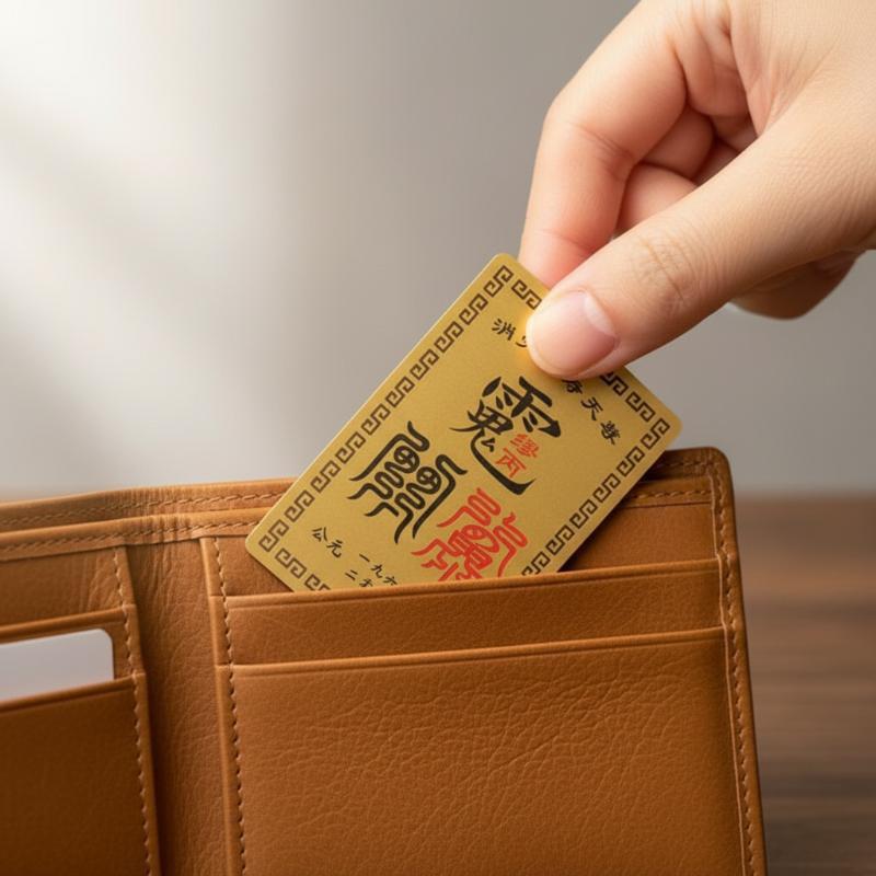 2027 Tai Sui Card Feng Shui Prayer Gold Card Exorcism Protection Gift Safe Bring In Wealth And Treasure Home Decoration