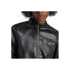 adidas Originals Adibreak Premium Pleather Track Top Fashion Casual Sports Slim Jacket Women Jackets Black IW3428