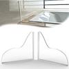 2PCS Transparent Splashproof Baffle Easy Installation Splashed Water Guard for Hand Sink Kitchen Sink Bathroom Accessories