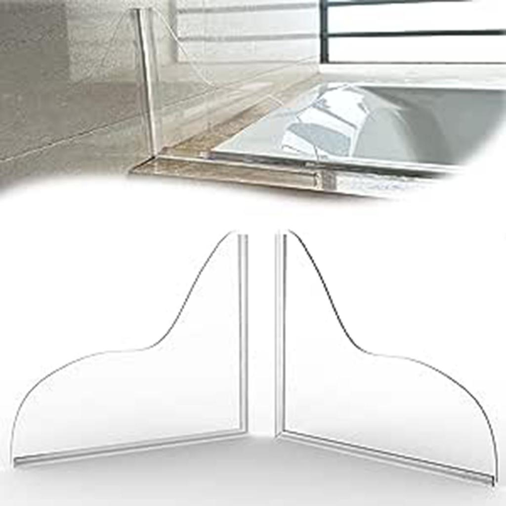 2 Stück Transparenter Spritzschutz Einfache Installation Spritzwasserschutz für Handwaschbecken Küchenspüle Badezimmerzubehör