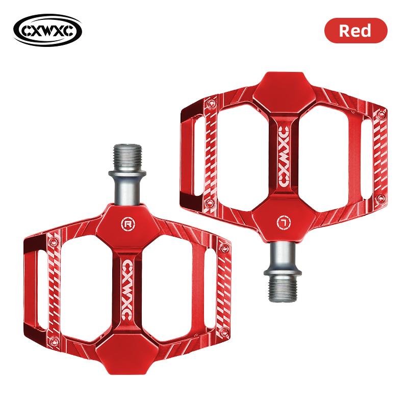 CXWXC Bike Pedals Aluminum Anti-slip MTB Road Bicycle Pedals Ultralight Sealed 3 Bearing One-piece Galvanized Cycling Pedal