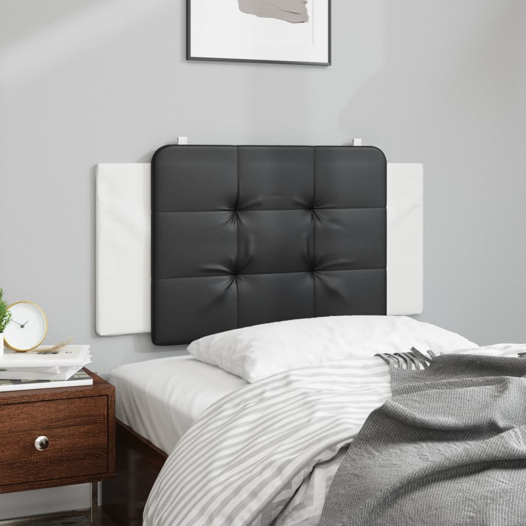 Vidaxl Headboard Cushion, Black-White, 100 Cm, Faux Leather