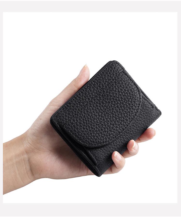 Women's Genuine Leather RFID Anti-Theft Multi-Card Wallet and Small Coin Purse