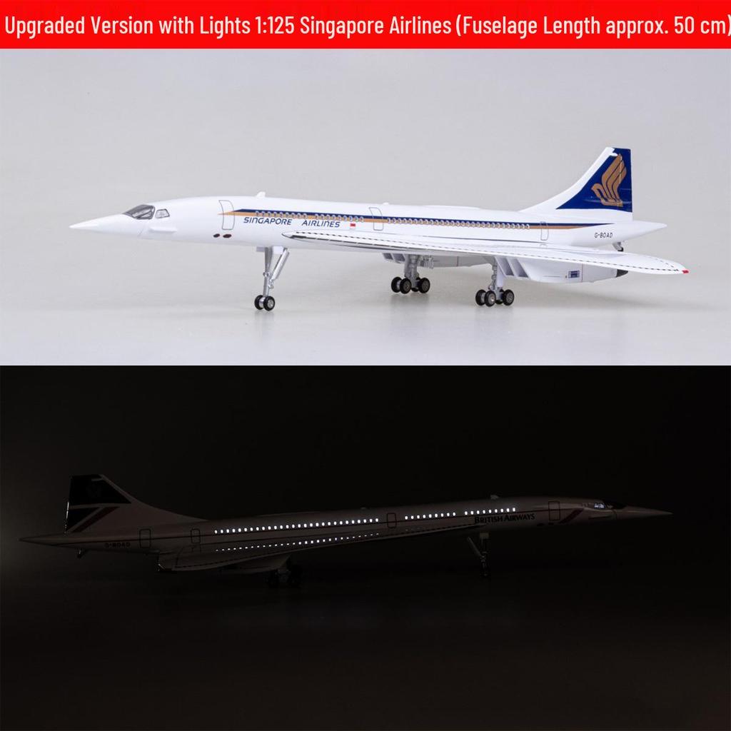 1:200 Scale Air France-British Airways Concorde Alloy Model - Civil Aviation Collectible Gift