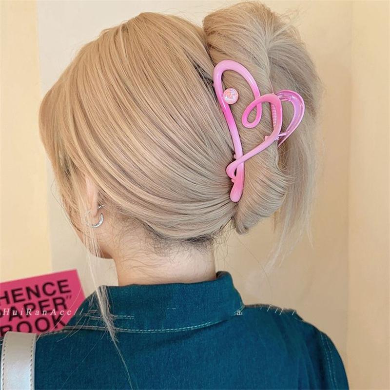 

Заколка для волос Love для девочек, корейская заколка с градиентом в форме акулы, женские аксессуары для волос розовый