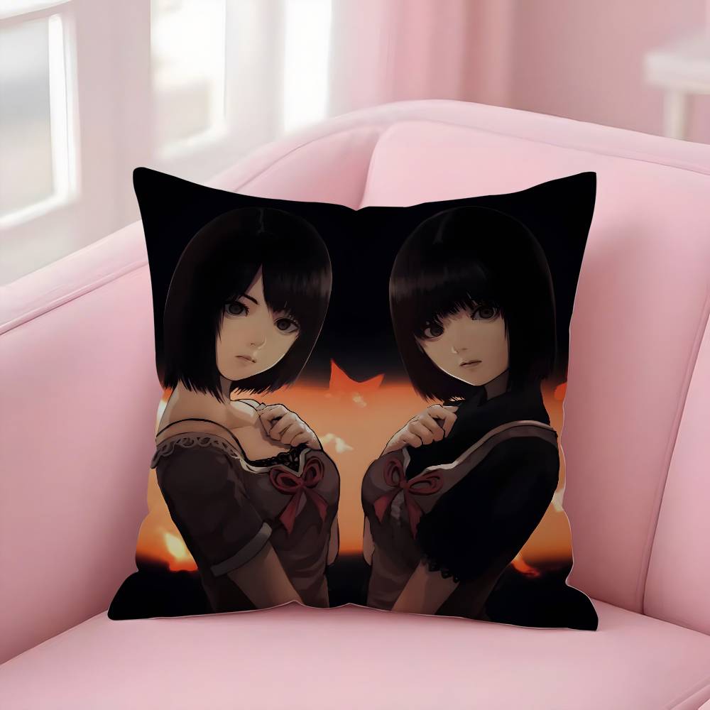Horror Game F-Fatal FrameS II Pillow Case Soft Plush Fabric Double Sided Print Decorative Home Living Room Gift Cushion Cover