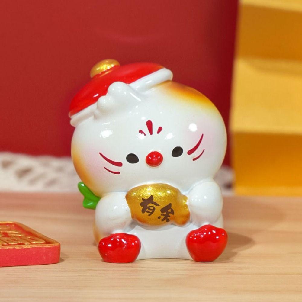 Blessing 2026 New Years Ornament Chinese Style Cute Resin Crafts  Spring Festival