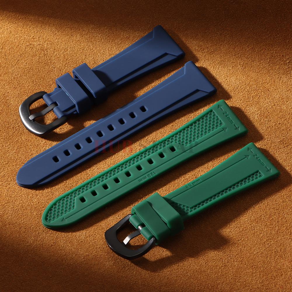 Premium Silicone Watch Band 22mm 24mm 26mm Sport Rubber Driving Watch Strap Waterproof Replacement Watchband for Seiko for Men