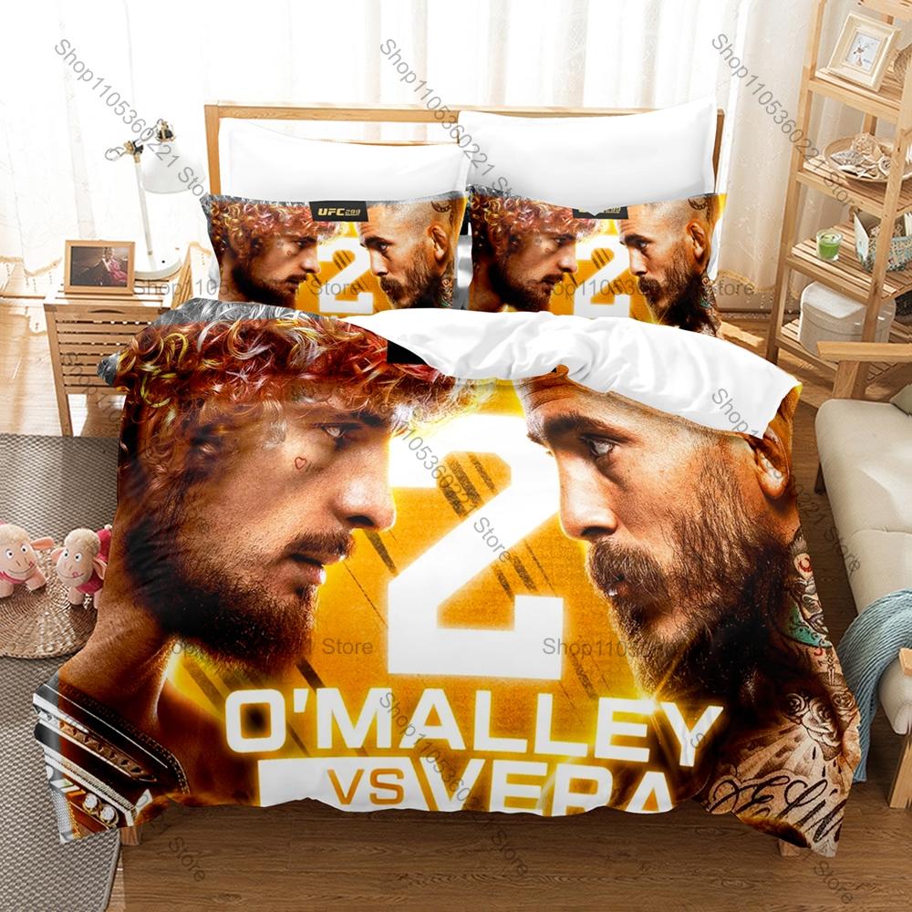 Suga Sean O'Malley 3PCS Bedding Set, Duvet Cover + 2 Pillowcases, 2026 Fighter Print Soft Microfiber Bedding for Fans