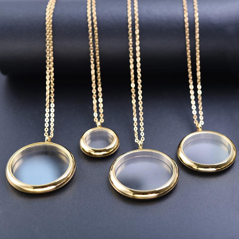 High Fashion Twist Locket Pendant Necklaces For Women Men Jewelry Memory Photo Floating Charm DIY Stainless Steel Lockets Gift