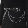 Y2K Punk Body Chain for Dress Stage Dancing for Women Girls Studded Belt Hot Girl Belt Studded Heart