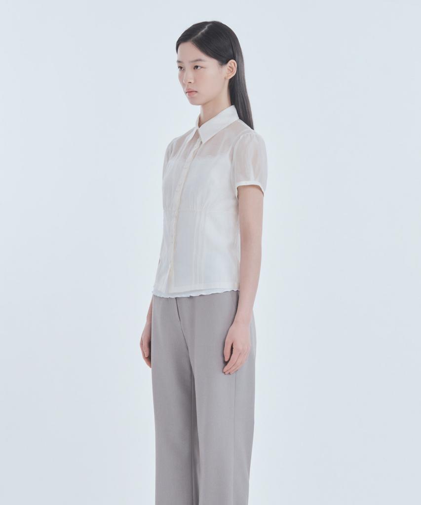 Mausolleum Emma Straight Fit Slacks - Ash Beige