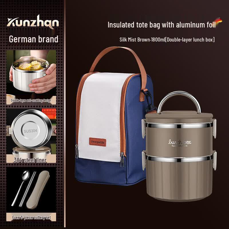 Youluo Insulated 304 Stainless Steel Double-Layer Bento Box
