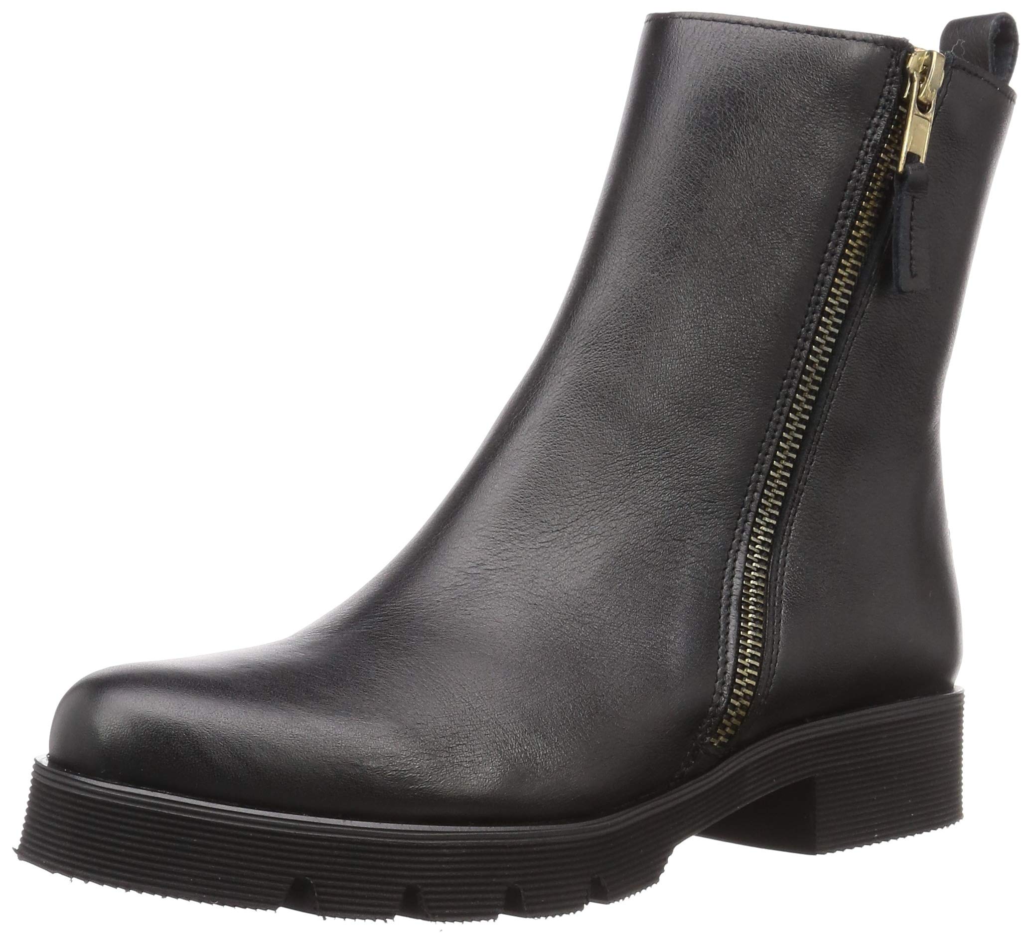 

Fashion Boots Tank Sole Side Zip Short Boots Black cm 2E [Bontre] Women s 22.5 чорний