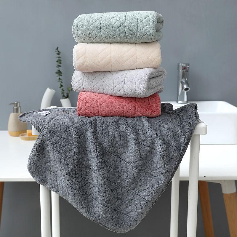 4pcs Wholesale Thickened Towels Adult Home-use Coral Fleece Face and Hand Wiping Towel Absorbent and Non-shedding Face Towel