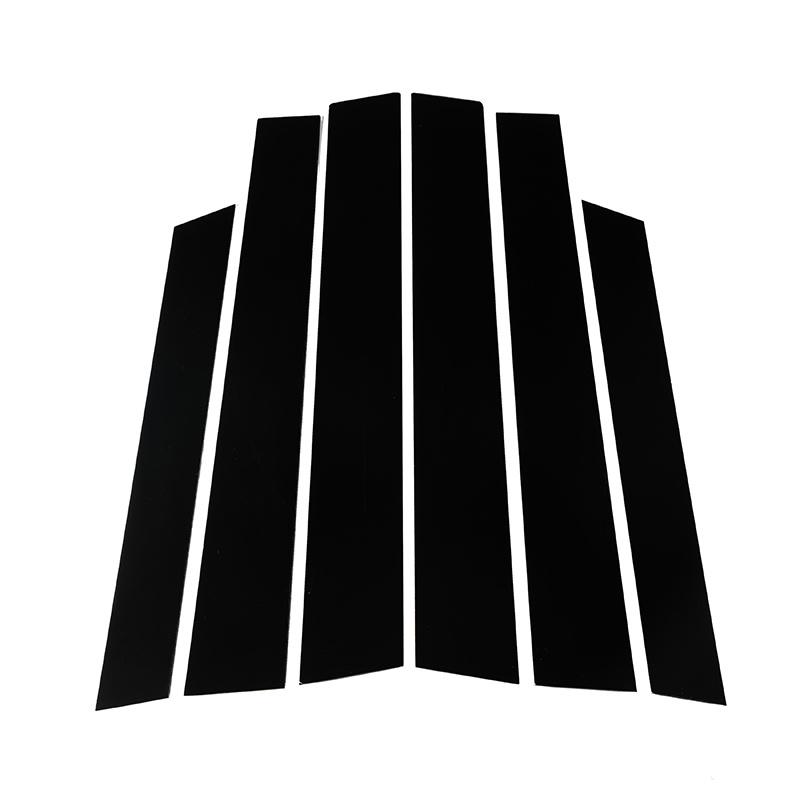 

6 шт. подходят для Honda CR-V 2007 2008 2009 2010 2011 глянцевые черные стойки Paino, молдинги для дверей, наклейки на окна, аксессуары чёрный