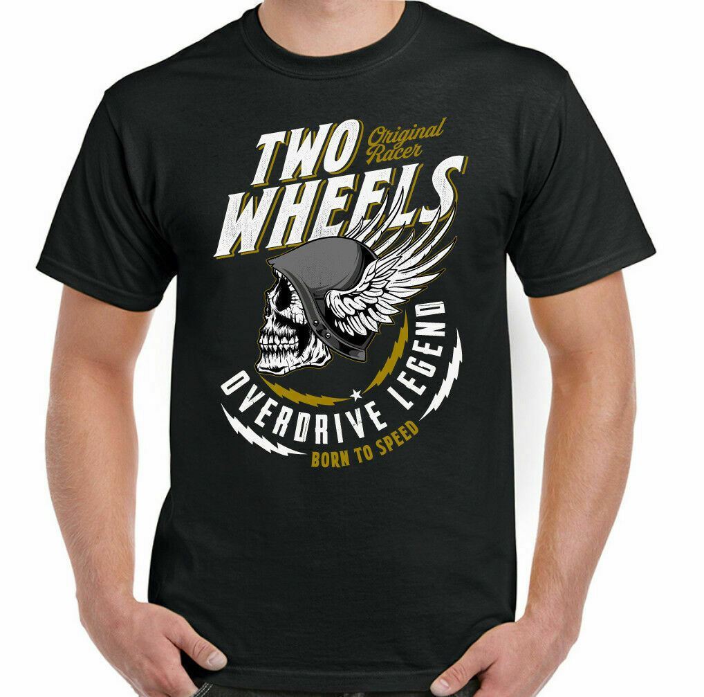 26 Biker T-Shirt Mens Motorbike Bike Motorcycle Skull Chopper Top Two Wheels Unisex T-Shirt M