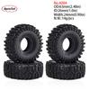 4PCS 1.0inch 57-67mm RC Crawler Tires Wheel Rim for 1/18 RC Rock Crawler Axial SCX24 Bronco AX24 TRX4M Defender FMS FCX18 FCX24