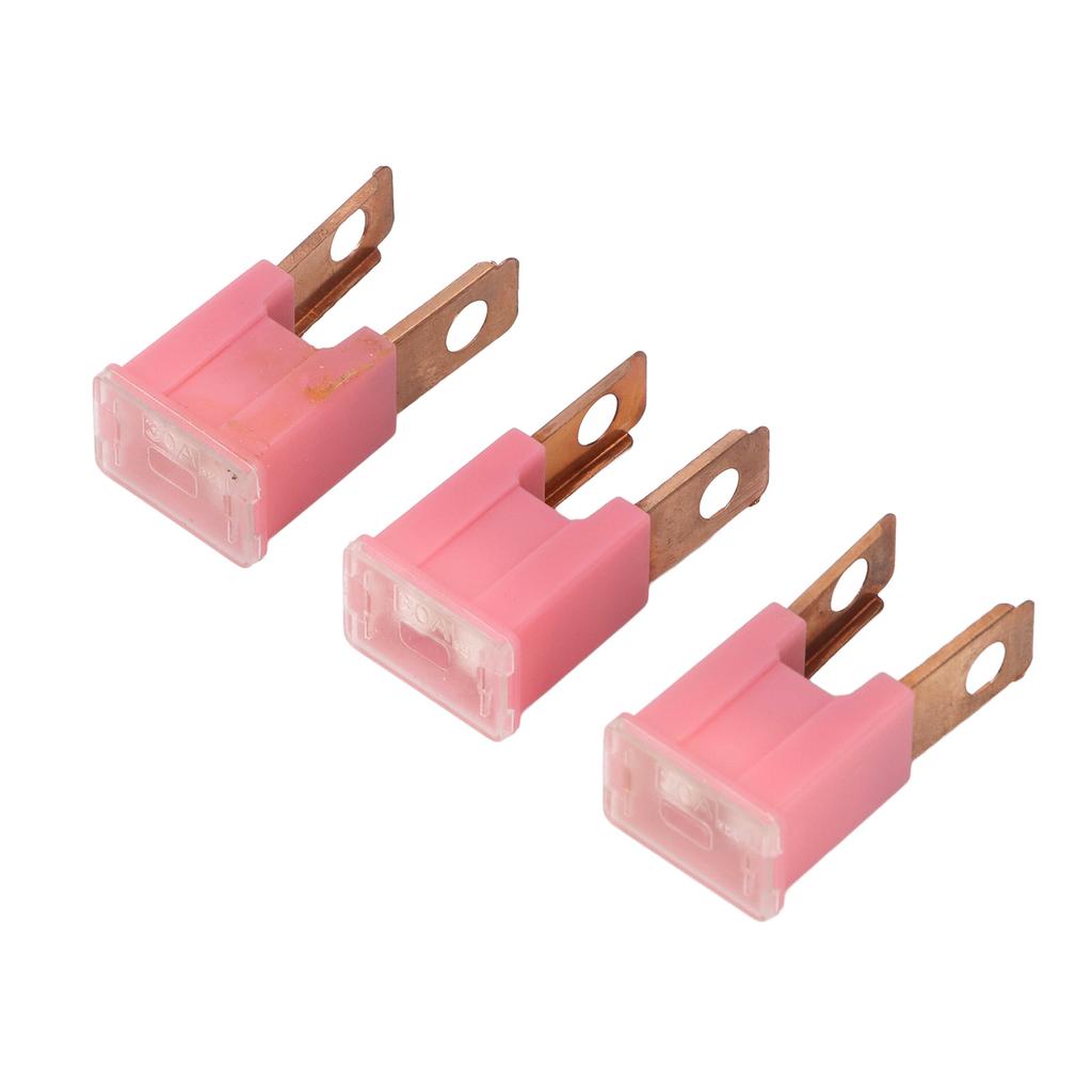 10Pcs Straight Male Terminal ABS Housing Brass Conductor FLM Slow Fusing Replacement for Automotive