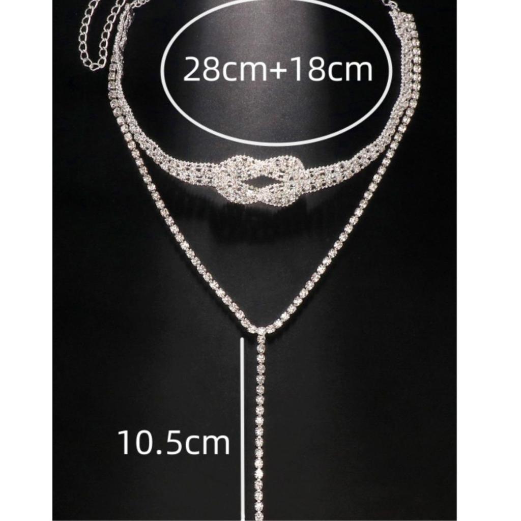 European & American Fashion Diamond Lock Choker: Women's Clavicle Necklace for Evening Dress