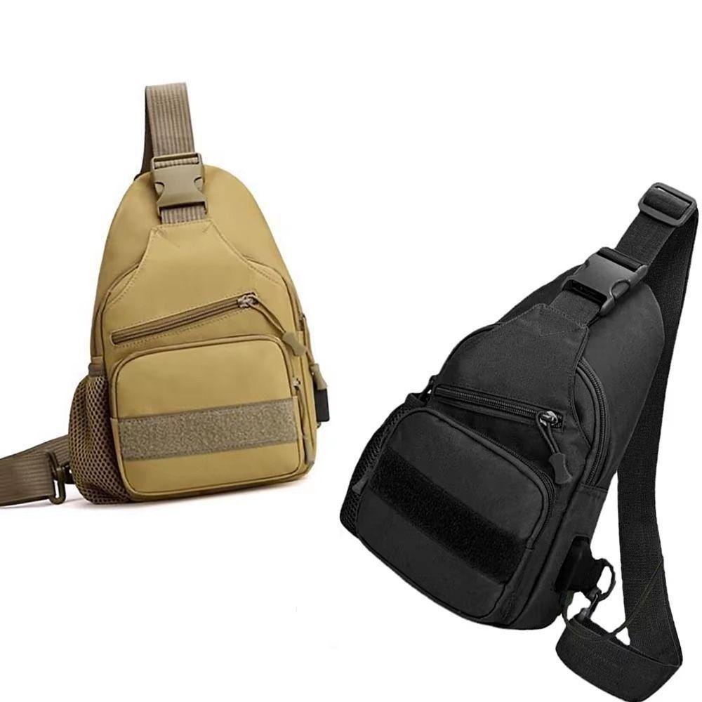 With Water Bottle Holder Chest Sling Bag Small Men's Crossbody Bag Shoulder Backpack  Hiking