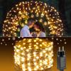EU Zástrčka LED Řetězová Světla Girlanda Víla Světla Vánoční Lampa Na Vánoční Večírek Svatba Dekorace 10M/20M/30M/50M/100M LED Měděný Drát Víla Řetězové Světlo