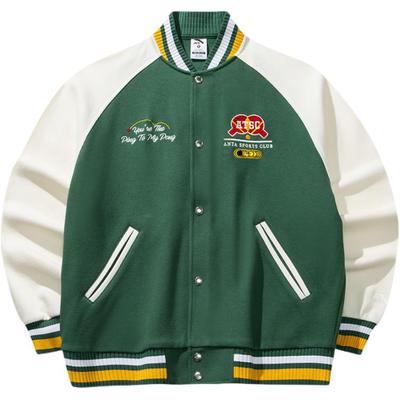 Chaqueta de béisbol de color sólido con un solo botón para hombre 152618702S-3