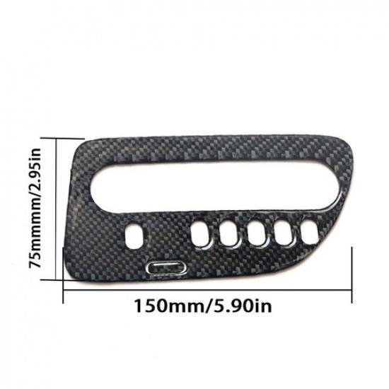 2x Carbon Fiber Interior Gear Shift Panel Cover Trim For Honda Odyssey 2005-2010