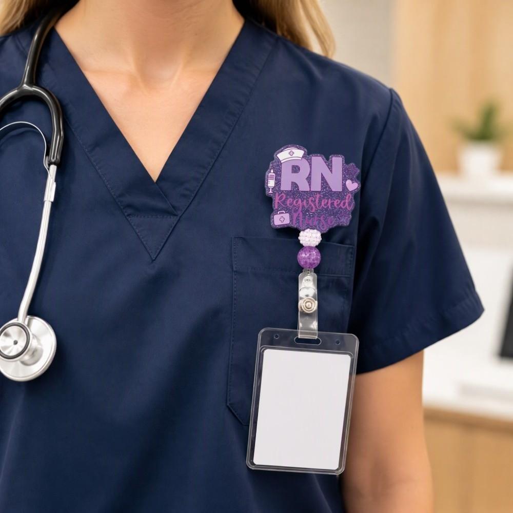 Retractable Structure Retractable ID Badge Holder Fun Pull Reel Accessory Nurse Work