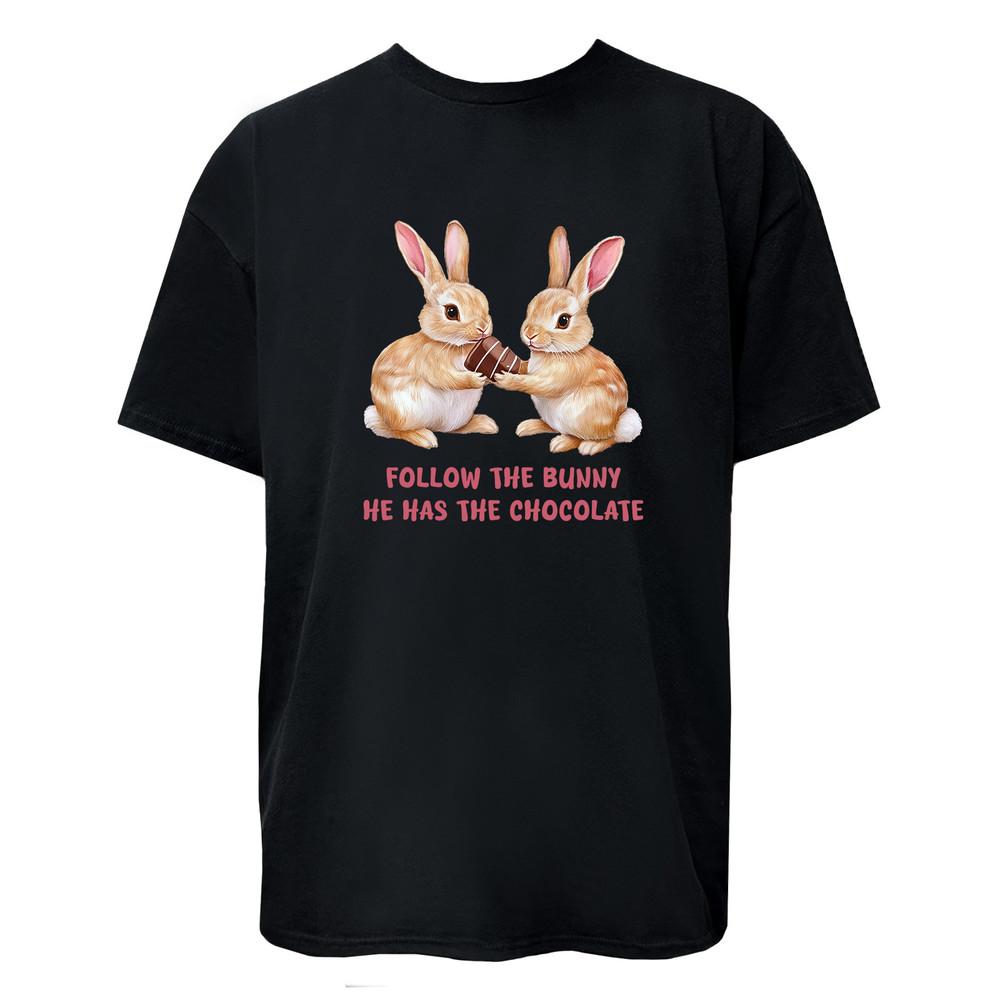 Easter Bunny Chocolate Tee Unisex T-Shirt Women, Men Graphic T-Shirt Unisex T-Shirt