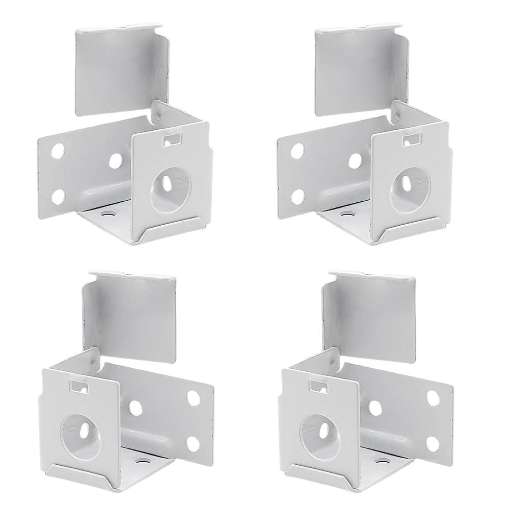 4 Stück Weiße Metall-Montagehalterungen für 1-Zoll-Fensterjalousien, Einfache Installation