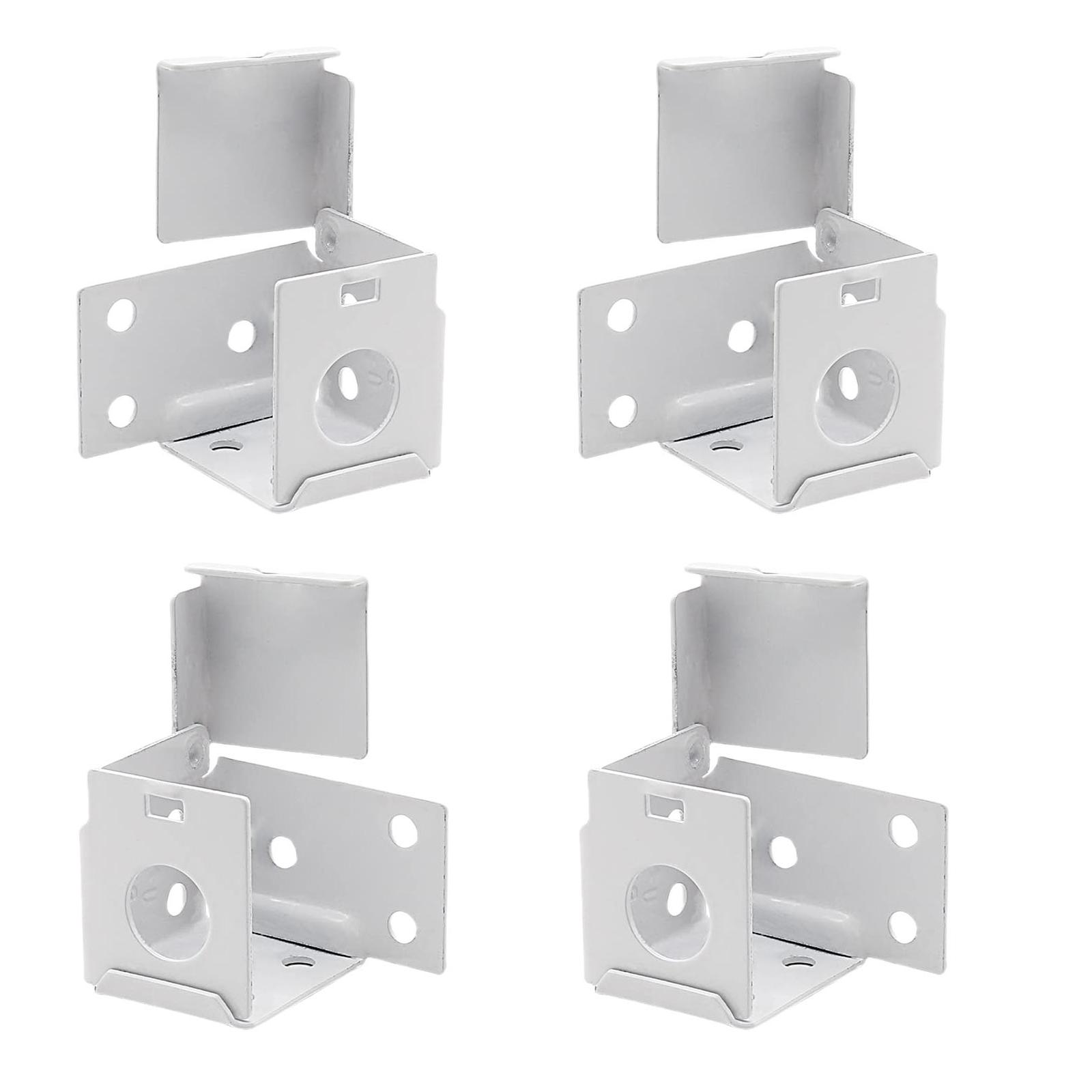 

4 шт. Монтажные кронштейны для оконных жалюзи, размер 1 дюйм, белые, для декора гостиной или офиса