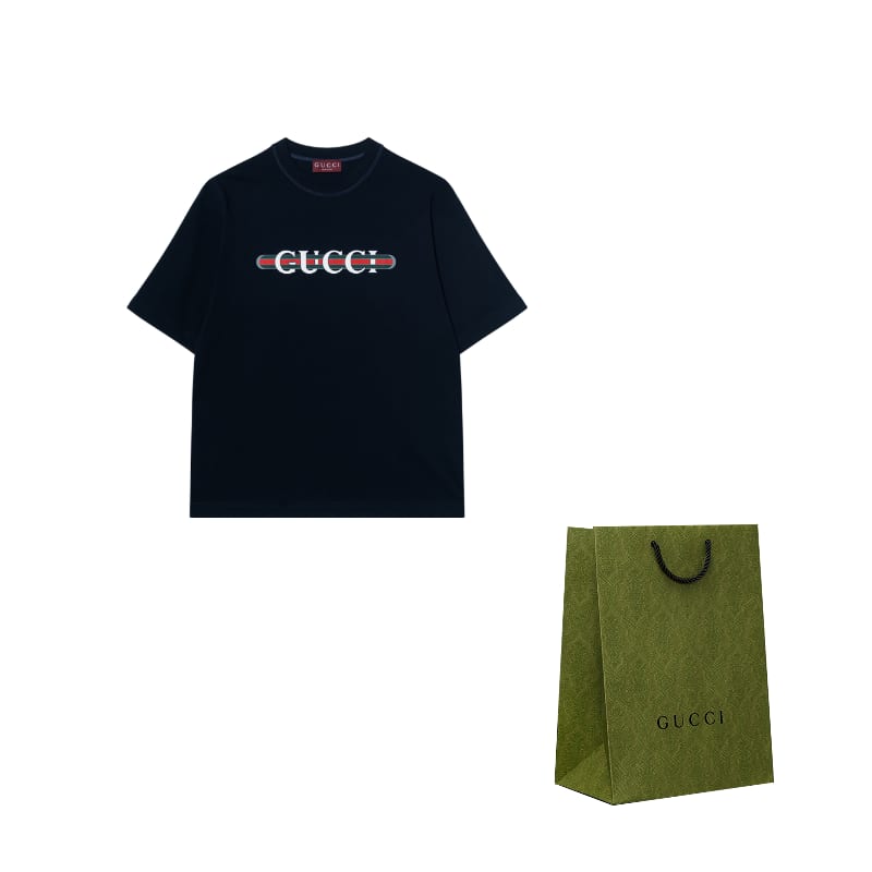 Gucci Logo Printed Jersey T Shirt 784361-XJGTE-4804