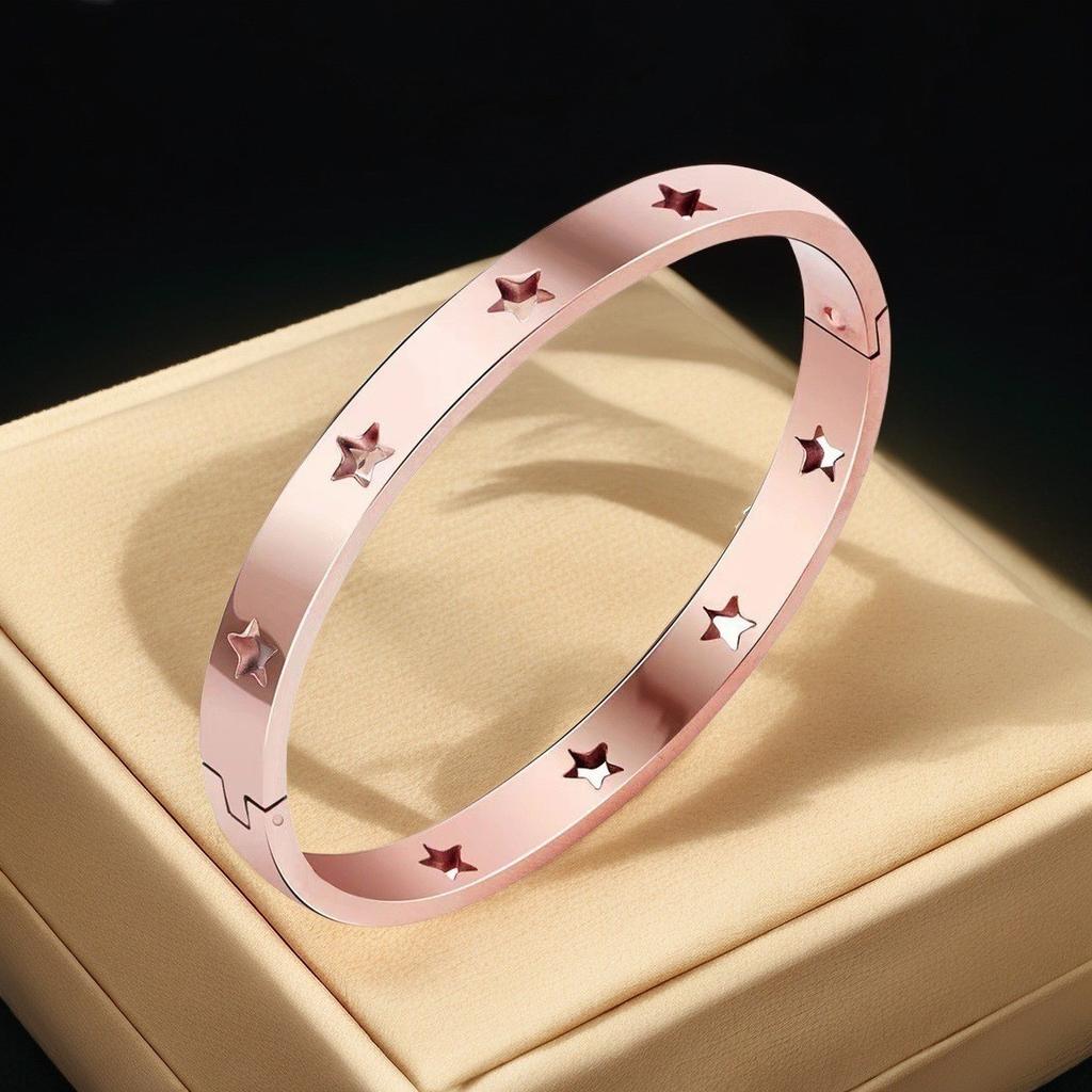 Bracelet Girls Niche Titanium Steel Jewelry Premium Sense Ins Wind Nail Opening Jewelry