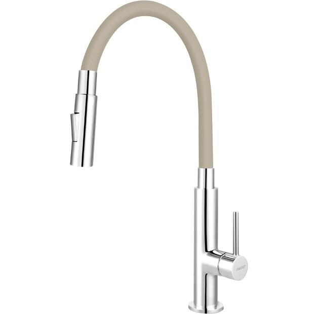 

Смеситель Ferro Zumba Slim 2F хром бежевый (BZA43P)