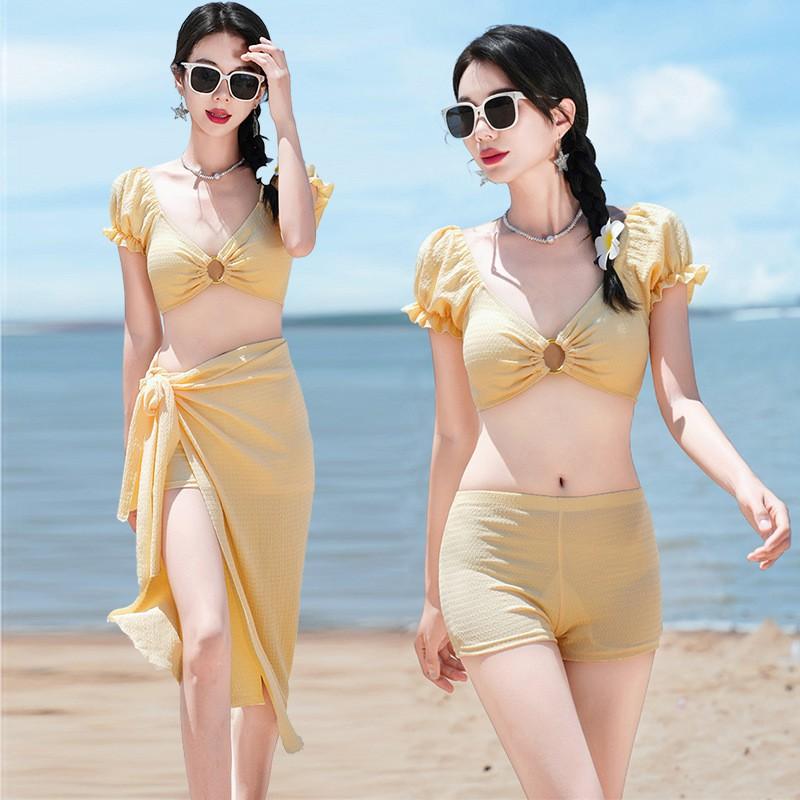 Split Three-piece Bikini Swimsuit Feminine Multi-color Style Beach Dress Hot Vacation