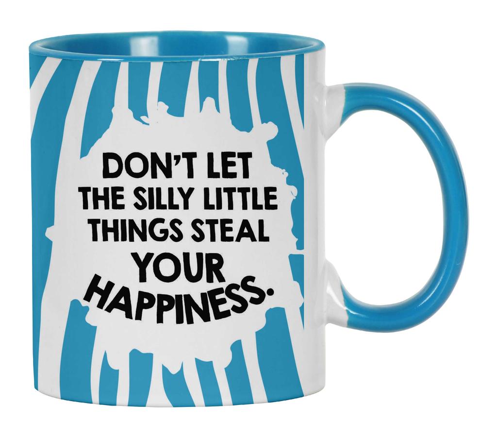 Inkdotpot Don't Let The Silly Little Things Steal Your Happiness 11 Oz Ceramic Coffee Mug Funny Quotes Employee Boss Coworkers Birthday