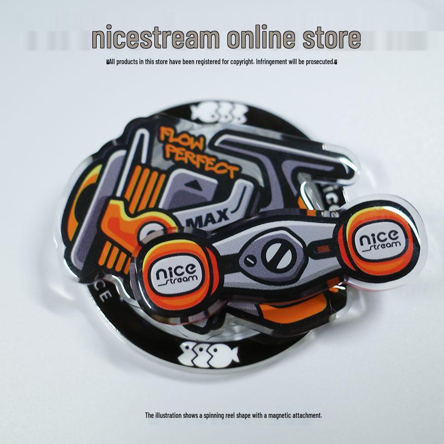 Fishing Boy Rotating Magnetic Phone Holder Lure Reel Style