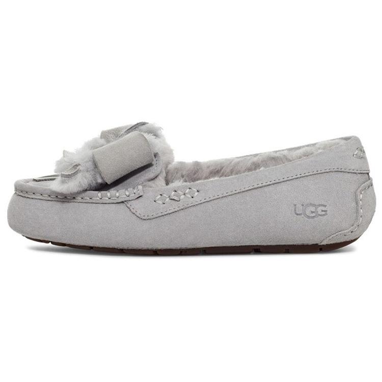 (WMNS) UGG Ansley Bow Slipper  Light Grey  Women s 1113470-LGRY EU 38